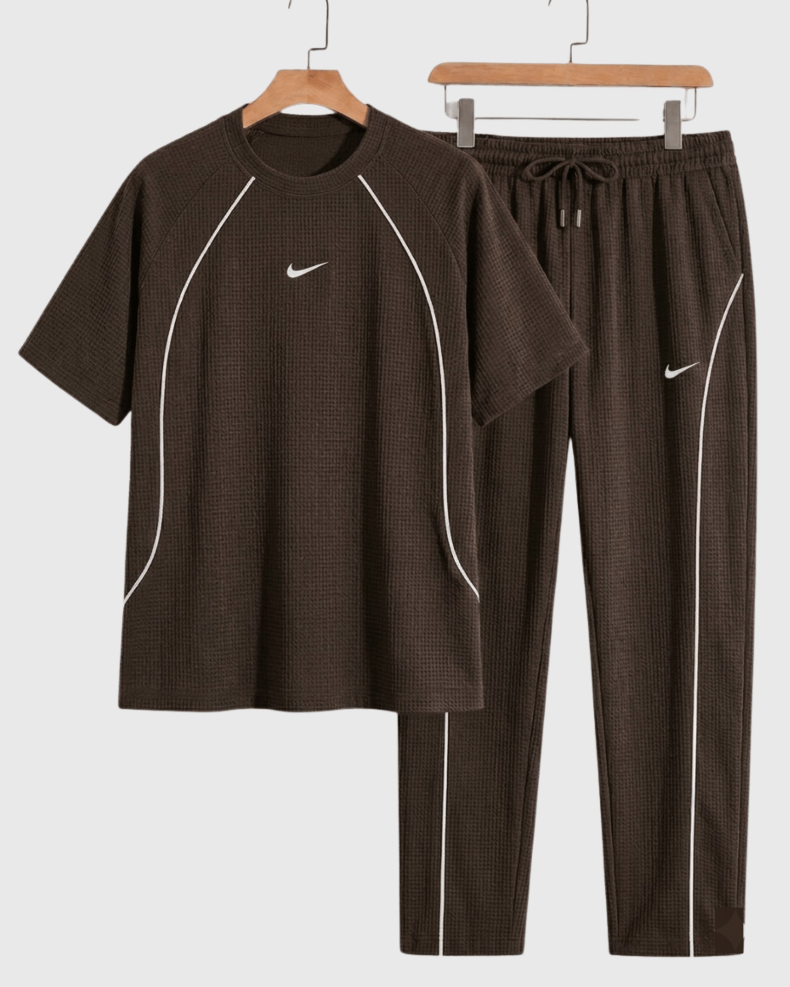 Men'sT-Shirt & Matching Trouser Combo- Choklet