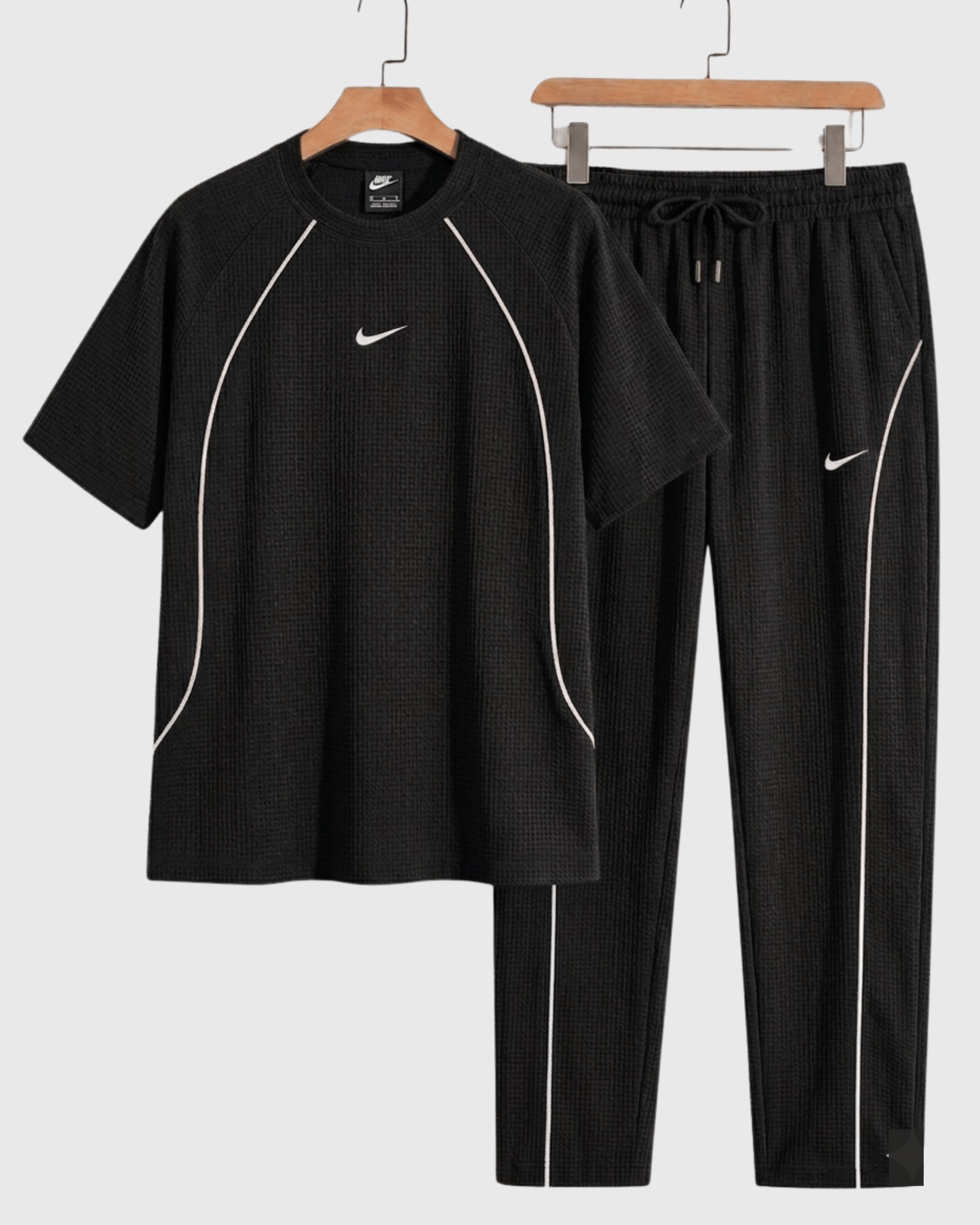 Men'sT-Shirt & Matching Trouser Combo - Black